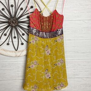 Free People Multi Mix Spaghetti Strap Dress